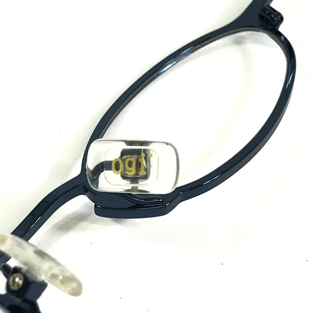 ogi Petite Eyeglasses Frames 9010 COL. 68 Navy Blue Oval Wire Rim 40-22-133